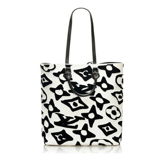 Louis Vuitton Cabas Limited Edition Urs Fischer Tufted Monogram Canvas Tote Bag - Picture 1 of 10